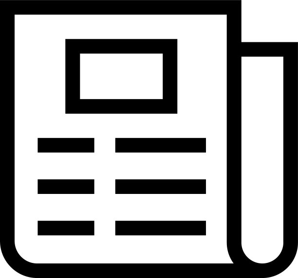 报纸图标或标志孤立标志符号图片下载