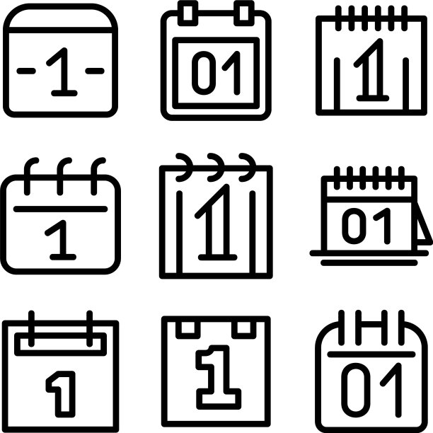 新年标志或标志孤立标志符号图片下载