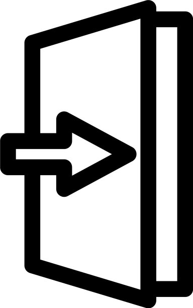 开门标志或标志孤立标志符号图片下载