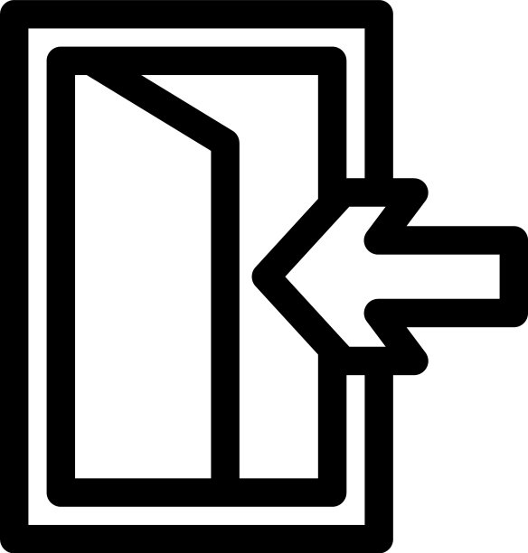 开门标志或标志孤立标志符号图片下载