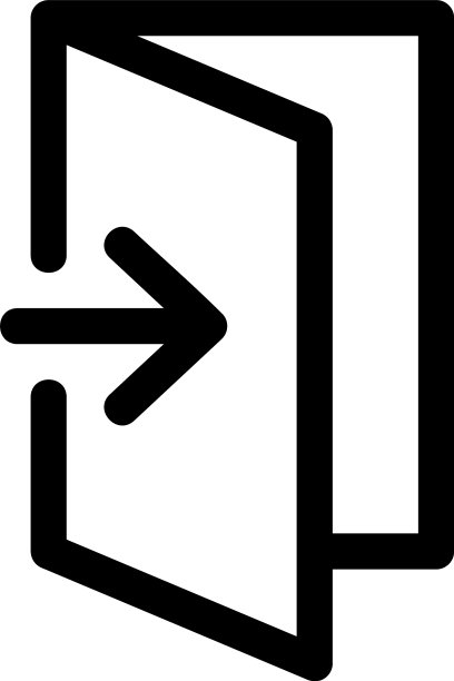 开门标志或标志孤立标志符号图片下载