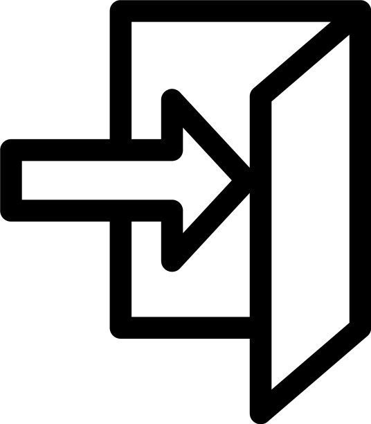 开门标志或标志孤立标志符号图片下载