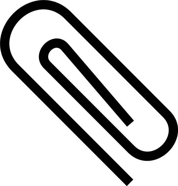 回形针图标或标志孤立的标志符号图片下载