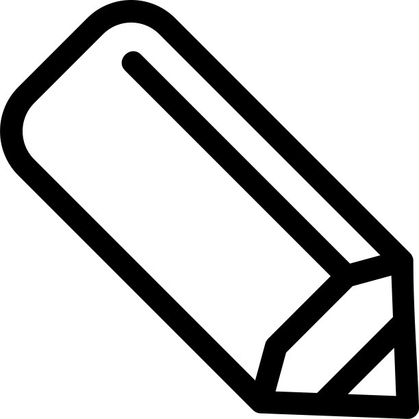 铅笔图标或标志孤立的标志符号图片下载