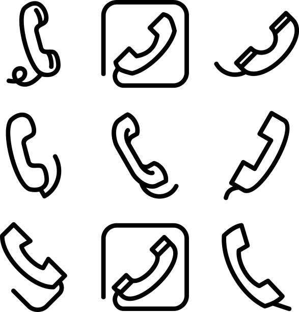 电话图标或标志孤立标志符号图片下载