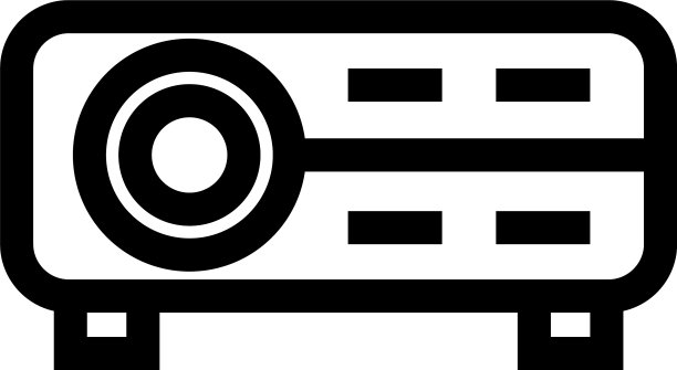 投影仪图标或标志孤立的标志符号图片下载