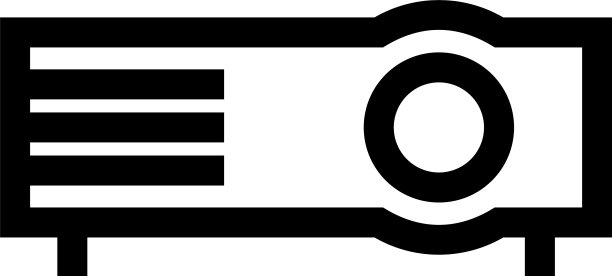 投影仪图标或标志孤立的标志符号图片下载