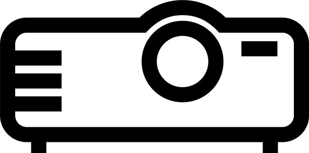 投影仪图标或标志孤立的标志符号图片下载