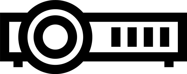 投影仪图标或标志孤立的标志符号图片下载