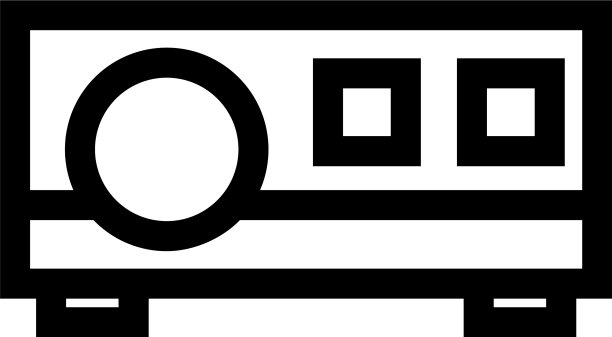 投影仪图标或标志孤立的标志符号图片下载