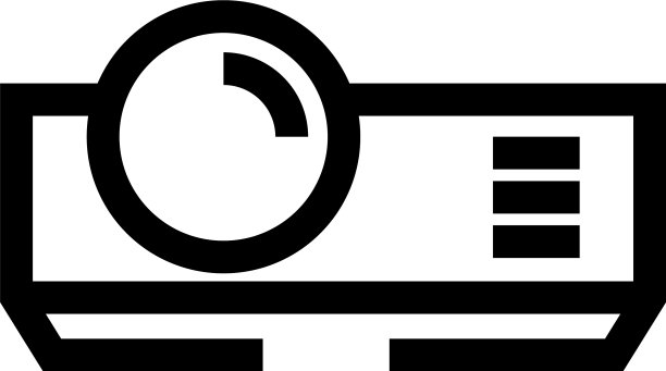 投影仪图标或标志孤立的标志符号图片下载