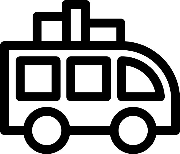 公路旅行图标或标志孤立的标志符号图片下载