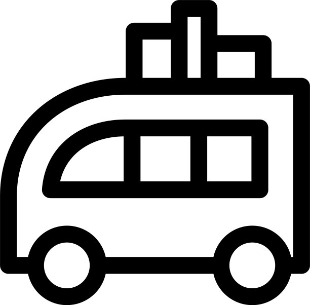 公路旅行图标或标志孤立的标志符号图片下载