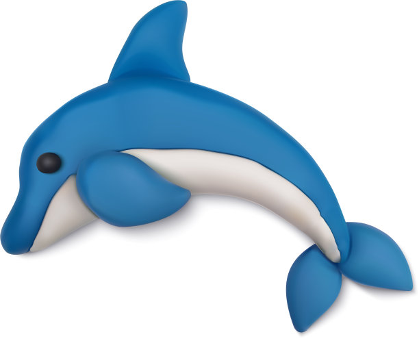 粘土橡皮泥海豚合成物图片下载