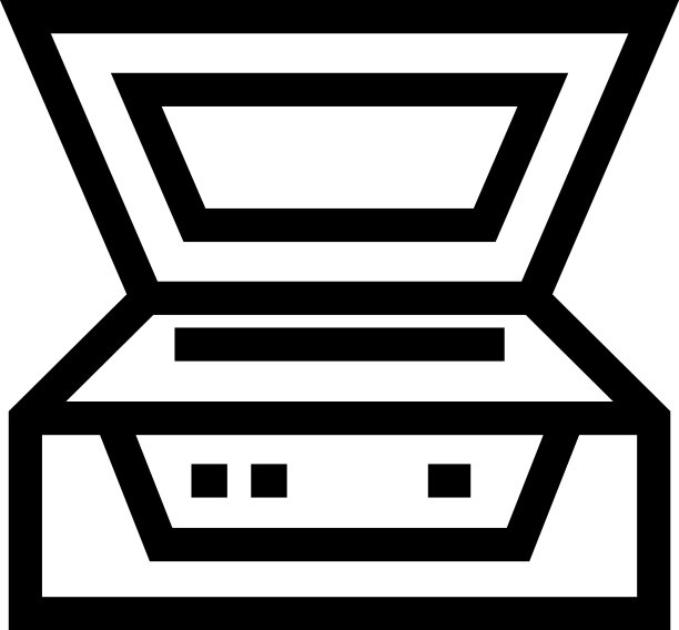 扫描仪图标或标志孤立符号符号图片下载