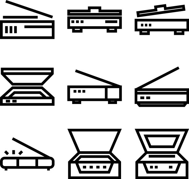 扫描仪图标或标志孤立符号符号图片下载