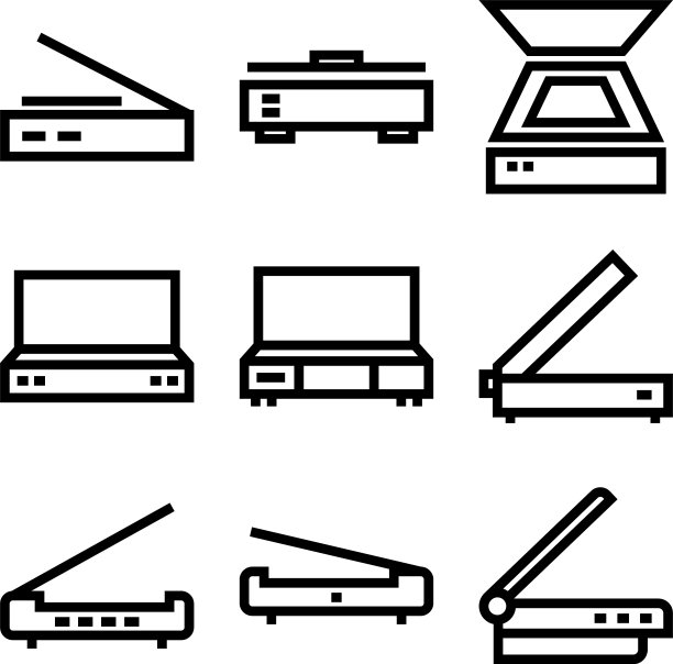 扫描仪图标或标志孤立符号符号图片下载
