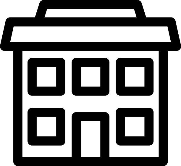 学校建筑标志或标志孤立标志符号图片下载