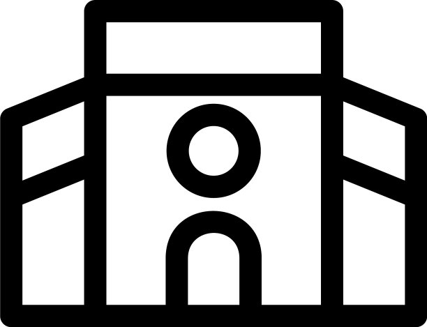 学校建筑标志或标志孤立标志符号图片下载