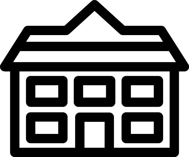 学校建筑标志或标志孤立标志符号图片下载
