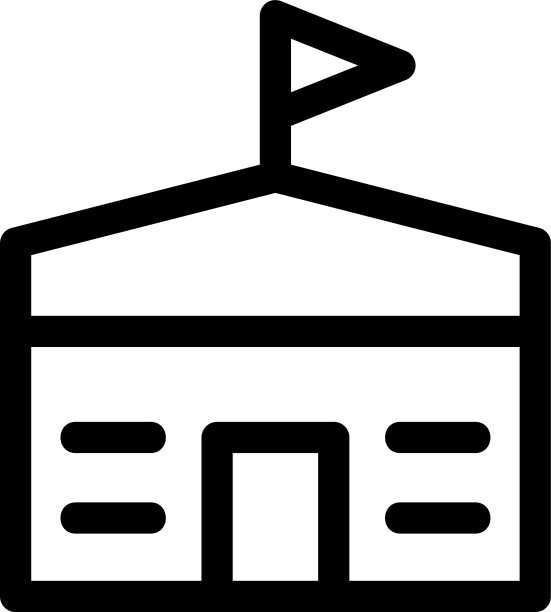 学校建筑标志或标志孤立标志符号图片下载