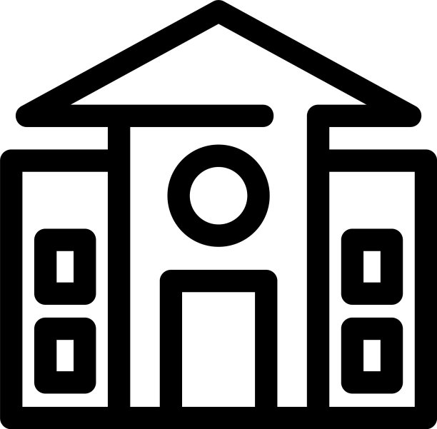 学校建筑标志或标志孤立标志符号图片下载