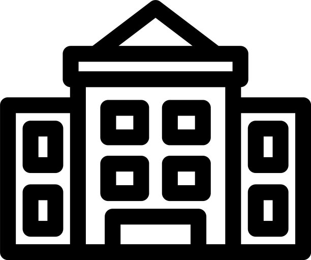 学校建筑标志或标志孤立标志符号图片下载