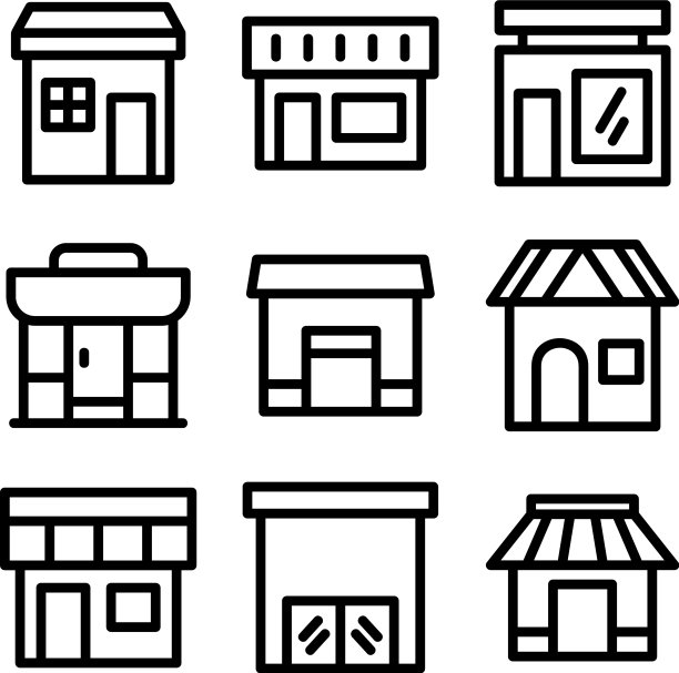 商店图标或Logo孤立标志图片下载