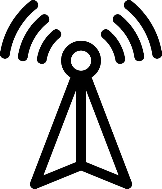 信号塔图标或标志孤立标志符号图片下载