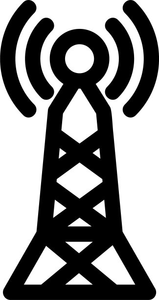 信号塔图标或标志孤立标志符号图片下载