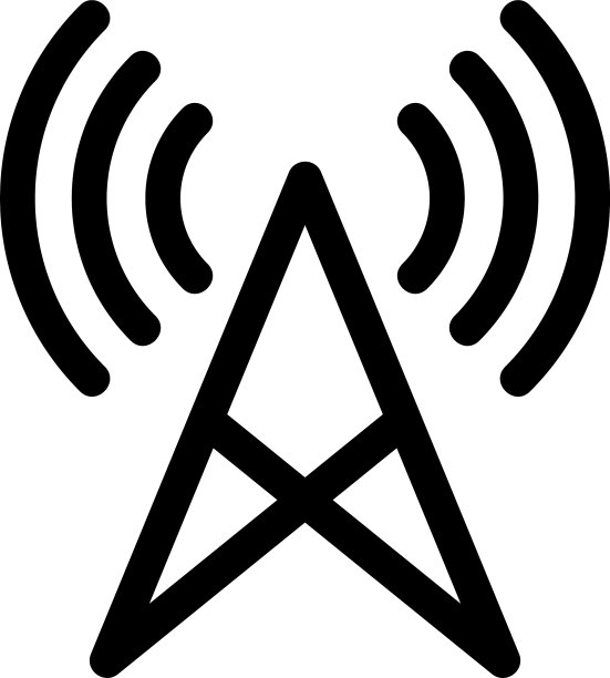 信号塔图标或标志孤立标志符号图片下载