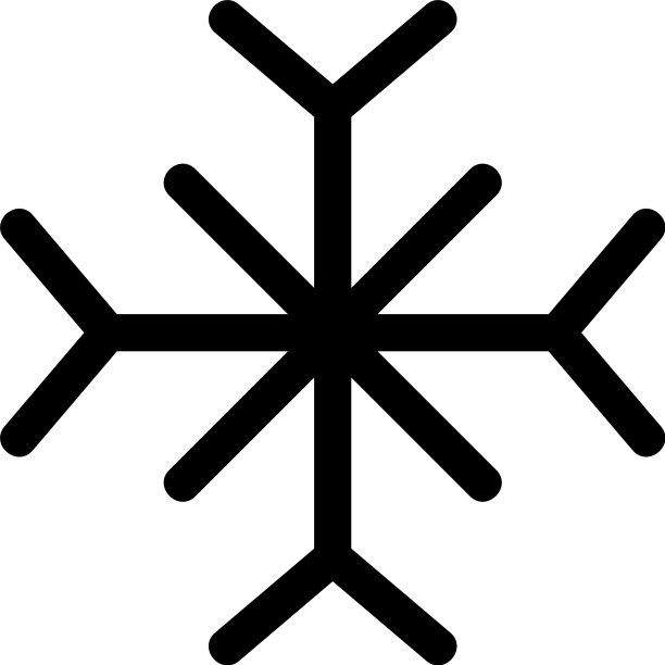 雪花图标或标志孤立标志符号图片下载