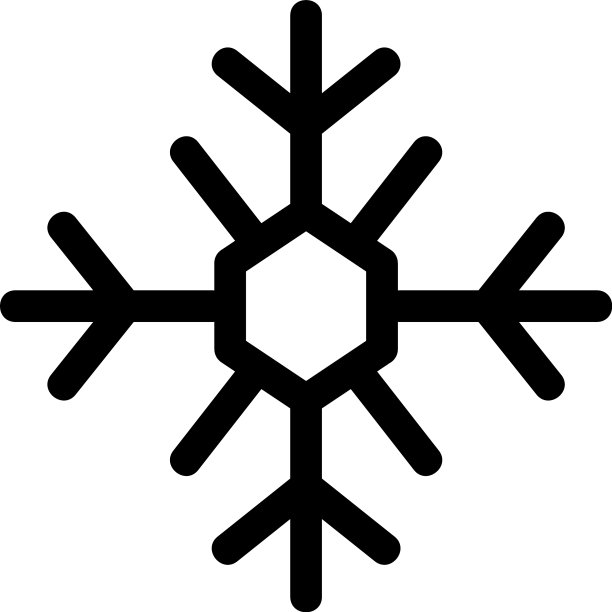 雪花图标或标志孤立标志符号图片下载