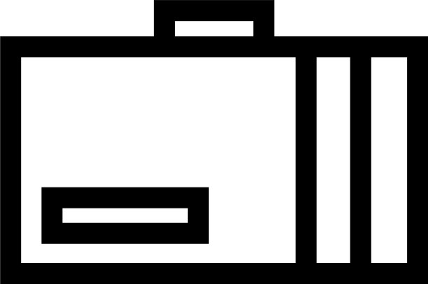 手提箱图标或标志孤立标志符号图片下载