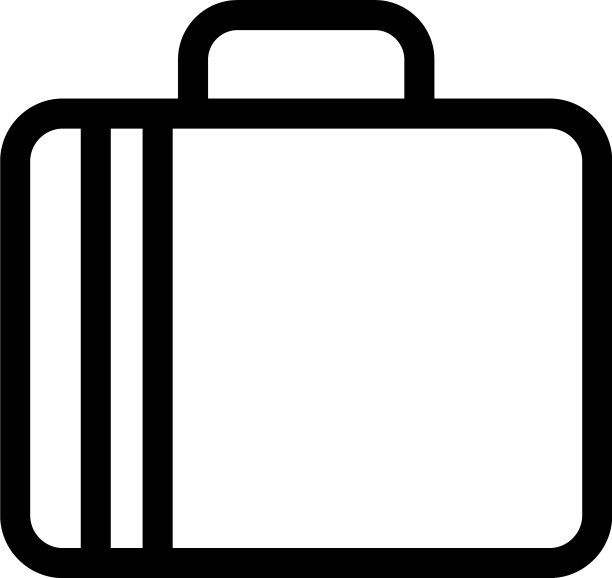 手提箱图标或标志孤立标志符号图片下载