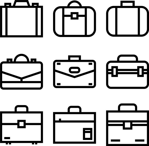 手提箱图标或标志孤立标志符号图片下载