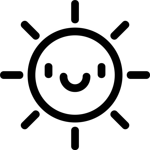 太阳标志或孤立标志符号图片下载