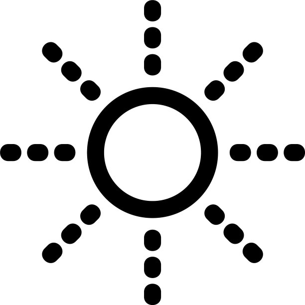 太阳标志或孤立标志符号图片下载