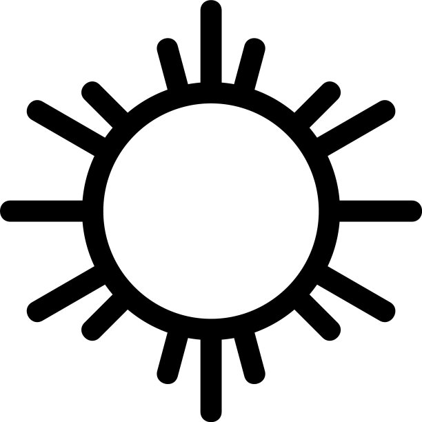 太阳标志或孤立标志符号图片下载