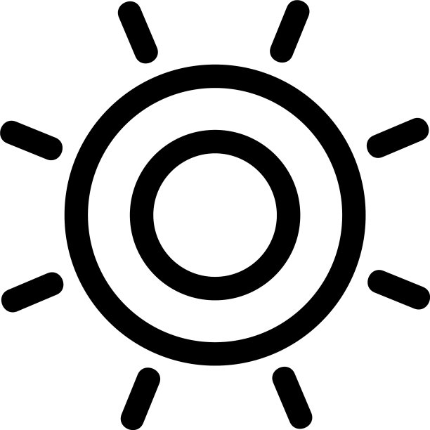 太阳标志或孤立标志符号图片下载