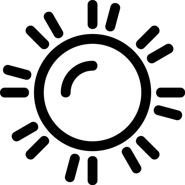 太阳标志或孤立标志符号图片下载
