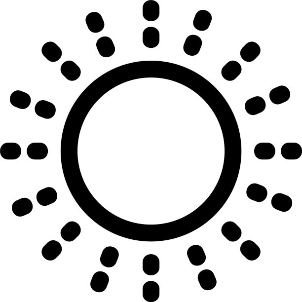 太阳标志或孤立标志符号图片下载