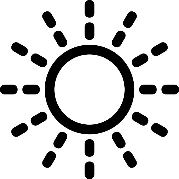 太阳标志或孤立标志符号图片下载