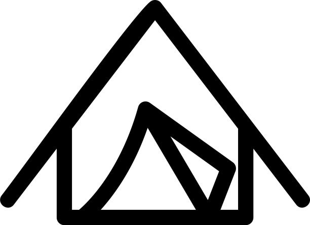 帐篷图标或标志孤立标志符号图片下载