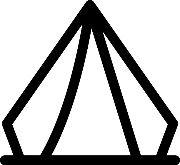 帐篷图标或标志孤立标志符号图片下载