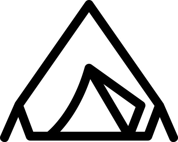 帐篷图标或标志孤立标志符号图片下载