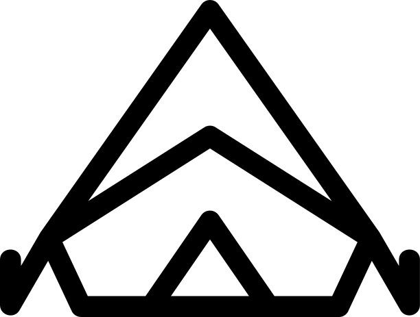帐篷图标或标志孤立标志符号图片下载