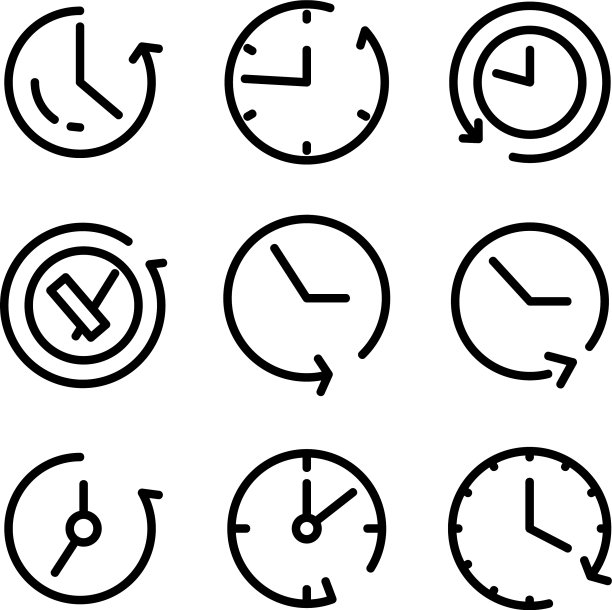 时间图标或标志孤立符号符号图片下载