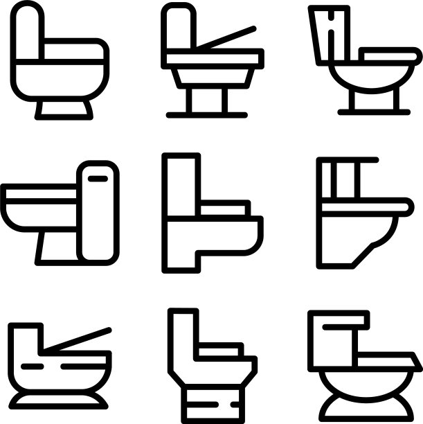 厕所图标或标志孤立标志符号图片下载