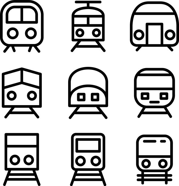 火车图标或Logo标志符号图片下载